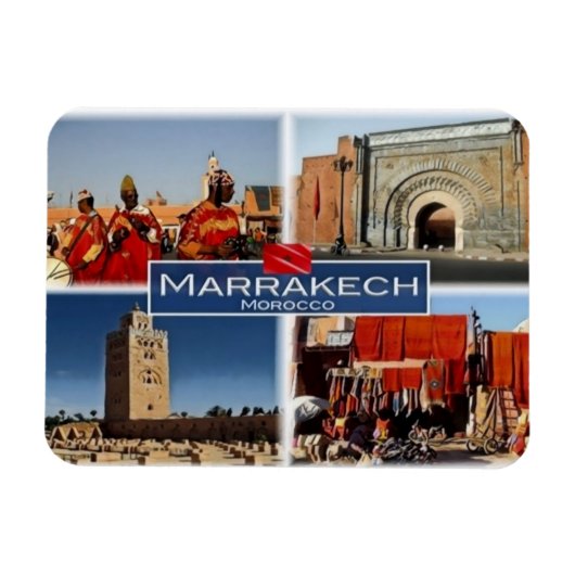 MA Morocco - Marrakech - Magnet Magneet (Horizontaal)
