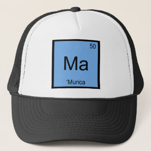 Ma - 'Murica Chemie Elementsymbool Amerika T-shirt Trucker Pet