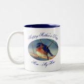 Ma My Hero Moederdag Bluebird Personalized Tweekleurige Koffiemok (Links)
