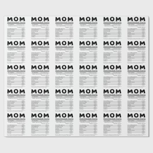 Ma Nutritional Facts Cadeaupapier (Vlak)