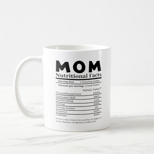 Ma Nutritional Facts Koffiemok (Links)
