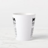 Ma Nutritional Facts Latte Mok (Voorkant)