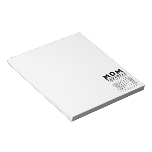 Ma Nutritional Facts Notitieblok (Schuin)