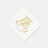 MA of AM monogram cocktailservetten Servet (Hoek)