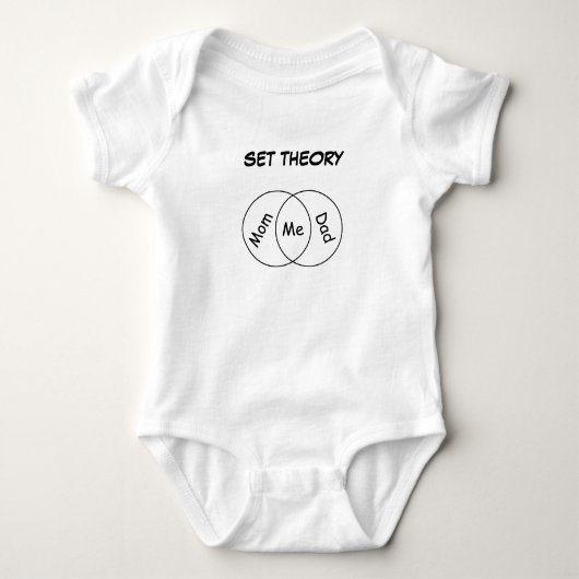 Ma Pa Me Set Theory Baby Bodysuit zwarte letters (Voorkant)