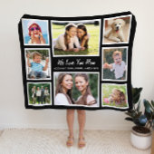 Ma Photo Collage Black Fleece Deken