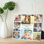 Ma Photo Collage Fotoplaat<br><div class="desc">Geef 's werelds beste moeder een op maat gemaakte collage-plaquette met meerdere foto's die ze jarenlang zal koesteren en genieten. Upload 8 foto's van kinderen, familieleden, huisdieren, enz., Personaliseer de uitdrukking "World's Best Mom" en of ze "mom", "mama", "mama", enz. wordt genoemd, en voeg de namen van haar kinderen en...</div>