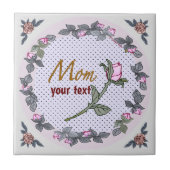 Ma Pink Rosebud Tegeltje (Voorkant)