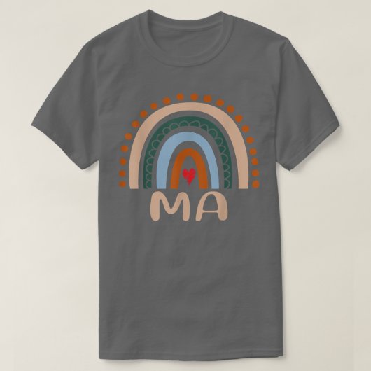 MA Rainbow Grandma Cute Moederdag Funny MA T-shirt (Design voorkant)