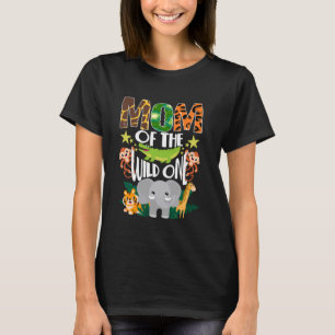 Ma Safari 1e Verjaardag Moeder van Wild One Zoo Oe T-shirt