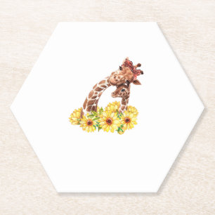 Ma Sunflower Gift Safari Africa Animal Kinder Baby Kartonnen Onderzetters