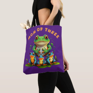 Ma Van Drie Cottagecore Kikkers Canvas tas 