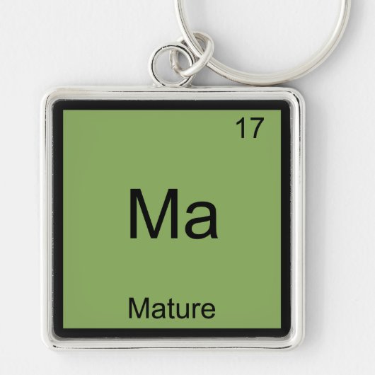 Ma - Volwassen Grappig Chemie Element Symbool T-sh Sleutelhanger (Voorkant)