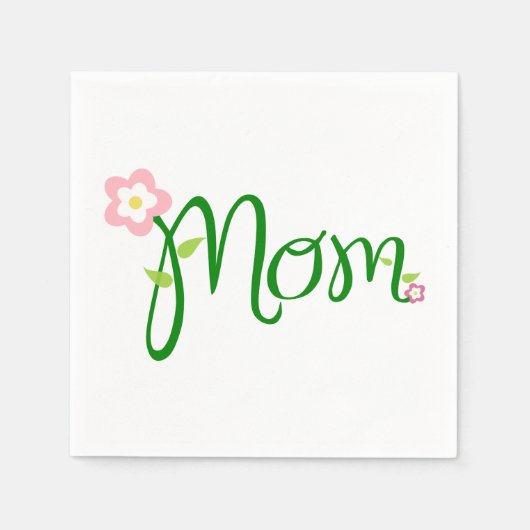 Ma White Standard Cocktail Paper Napkin Servet (Voorkant)