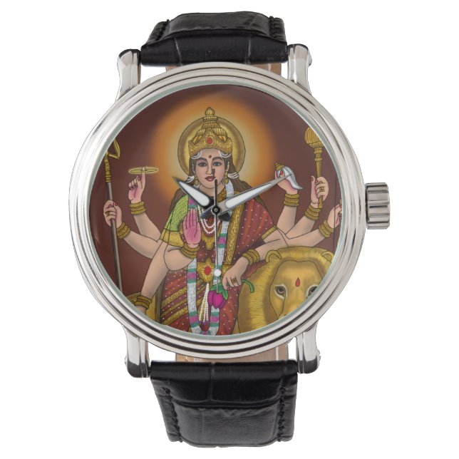 Maa Durga Clock Horloge (Voorkant)