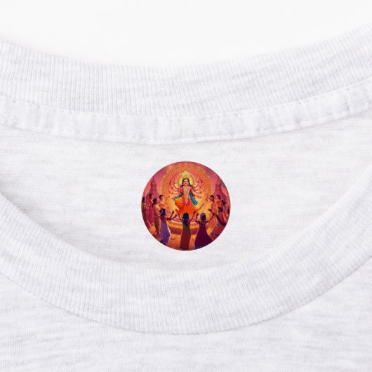 Maa Durga – Het hart van de Dussehra-feesten Labels (Aangebracht)