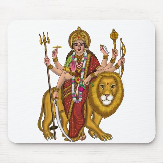 Maa Durga Mouse Pad Muismat (Voorkant)