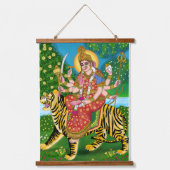 Maa Durga-poster Hangend Wandkleed (Voorkant)