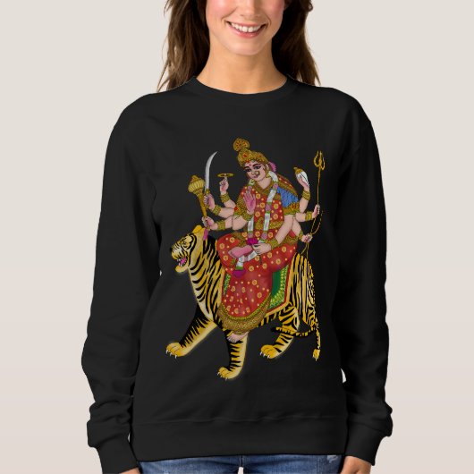 Maa Durga Sweatshirt | Hindoe Godin Durga Spiritu (Voorkant)