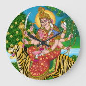 Maa Durga wandklok (Voorkant)