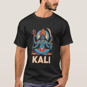 Maa Kali Hindoe Godin Trishula & Zwaard Vrouwelijk T-shirt
