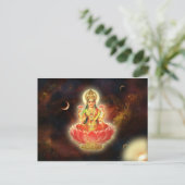 Maa Maha Lakshmi Devi Laxmi Goddess of Wealth Briefkaart (Staand voorkant)