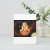 Maa Maha Lakshmi Devi Laxmi Goddess of Wealth Briefkaart (Staand voorkant)