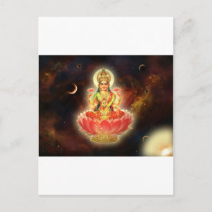 Maa Maha Lakshmi Devi Laxmi Goddess of Wealth Briefkaart