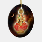Maa Maha Lakshmi Devi Laxmi Goddess of Wealth Keramisch Ornament (Rechts)