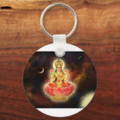 Maa Maha Lakshmi Devi Laxmi Goddess of Wealth Sleutelhanger (Voorkant)