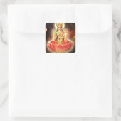 Maa Maha Lakshmi Devi Laxmi Goddess of Wealth Vierkante Sticker (Tas)