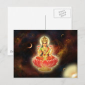 MAA MAHALAXMI DEVI INDIAN GODDESS OF WEALTH/FORTU BRIEFKAART (Voorkant / Achterkant)