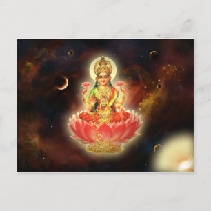 MAA MAHALAXMI DEVI INDIAN GODDESS OF WEALTH/FORTU BRIEFKAART