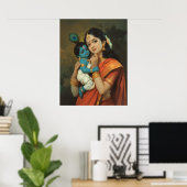 Maa Yashoda en het kleine Krishna Poster (Thuiskantoor)