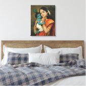 Maa Yashoda en Little Krishna Canvas Muurkunst Afdruk (Insitu (Slaapkamer))