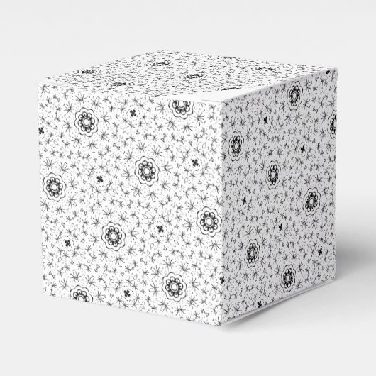 Maacah001 B&W abstracte doodle Bedankdoosjes (Voorkant Zijde)