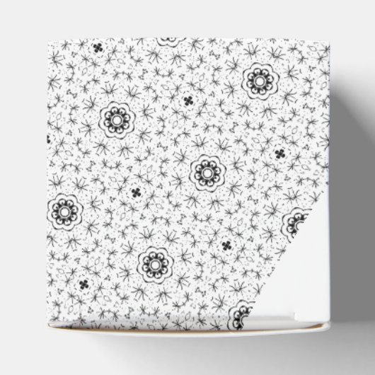 Maacah001 B&W abstracte doodle Bedankdoosjes (Bovenkant)