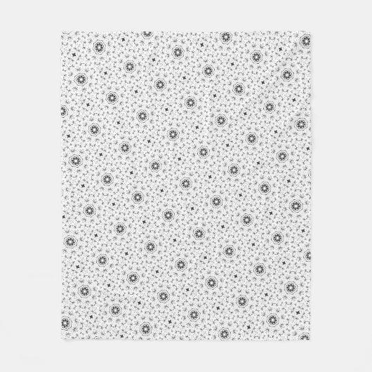 Maacah001 B&W abstracte doodle Fleece Deken (Voorkant)