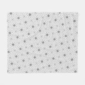 Maacah001 B&W abstracte doodle Fleece Deken (Voorkant (Horizontaal))