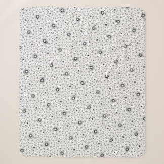 Maacah001 B&W abstracte doodle Sherpa Deken