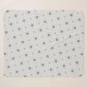 Maacah001 B&W abstracte doodle Sherpa Deken (Voorkant (horizontaal))