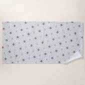 Maacah001 B&W abstracte doodle Strandlaken (Voorkant)