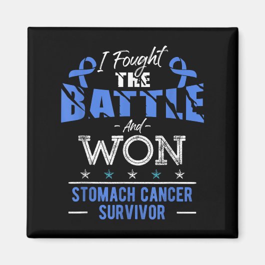 Maag Kanker Bewustzijn Kanker Survivor Fighter Magneet (Voorkant)