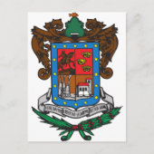 Maag van de wapens Michoacan Officiële Mexico Symb Briefkaart (Voorkant)