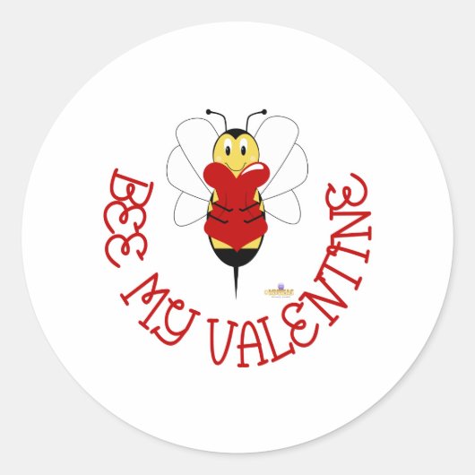 Maagbare bijenkorven Mijn Valentijn Ronde Sticker (Voorkant)