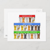 Maagbypass, veel succes, Cartoon katten. Briefkaart (Voorkant / Achterkant)
