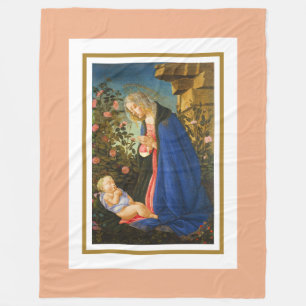 MAAGD AANBIDT SLAPEND CHRISTUSKIND FLEECE DEKEN