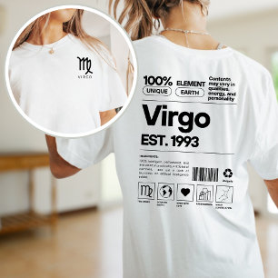 Maagd aangepaste dierenriem astrologie verjaardag  t-shirt