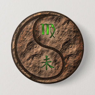 Maagd & Aard Geit Ronde Button 7,6 Cm