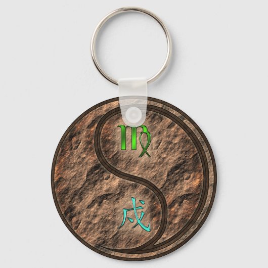 Maagd & Aarde Hond Sleutelhanger (Voorkant)